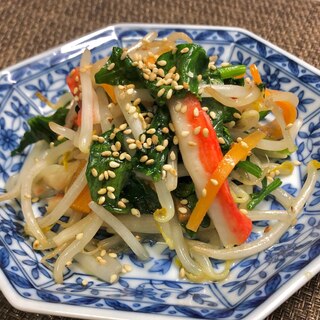 もやしとほうれん草の中華風炒め